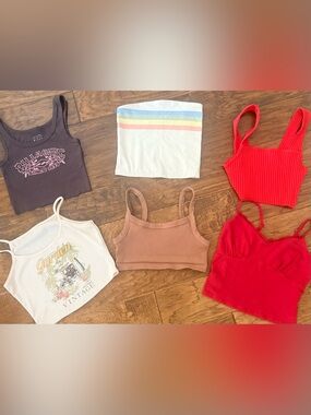 Jr cropped tanks/tube top bundle
